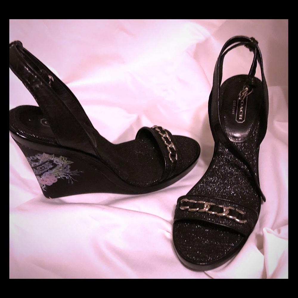 NEW SPECIAL EDITION COACH wedge classic Sandal